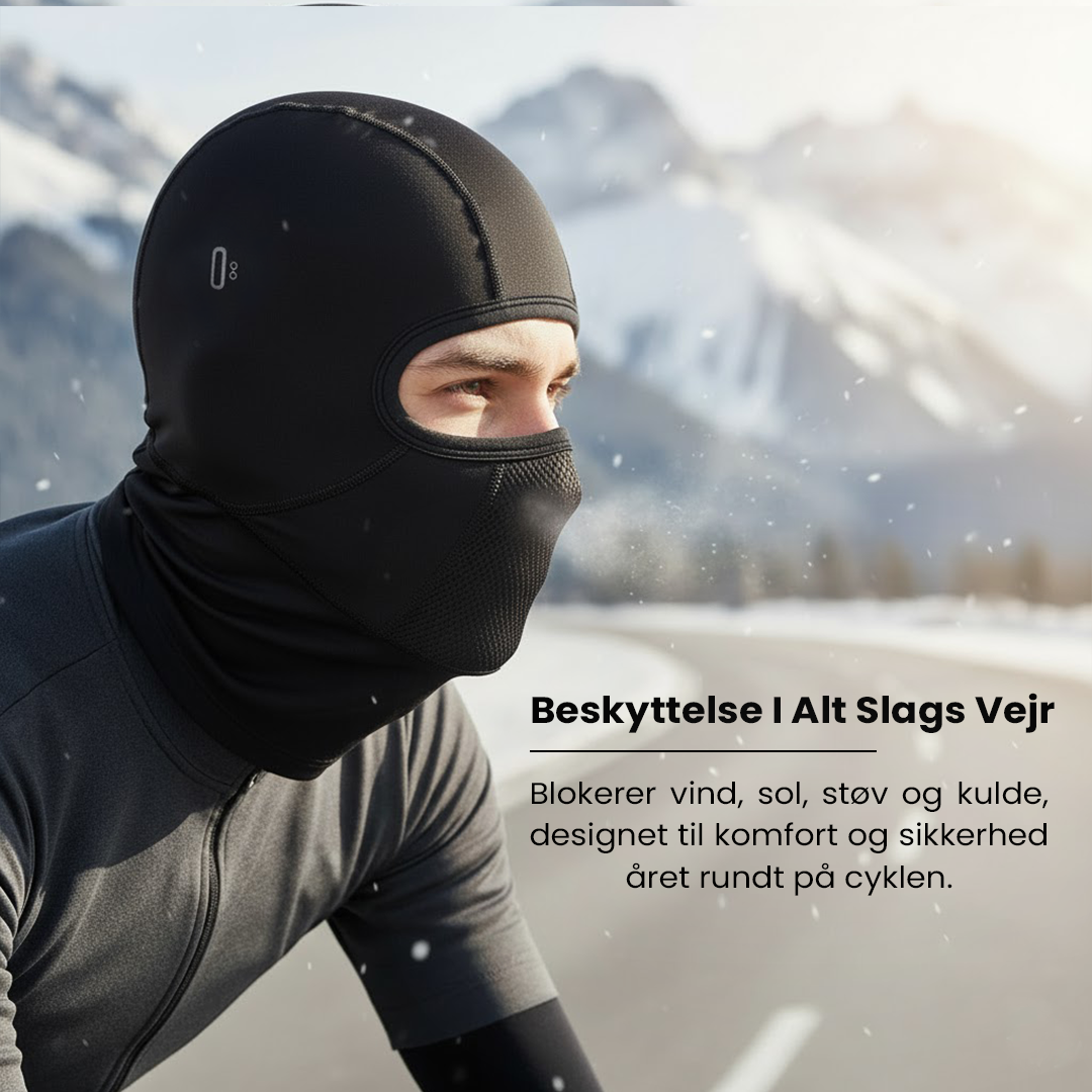 Vindafvisende cykelbalaklava termisk hals- og ansigtsdækning
