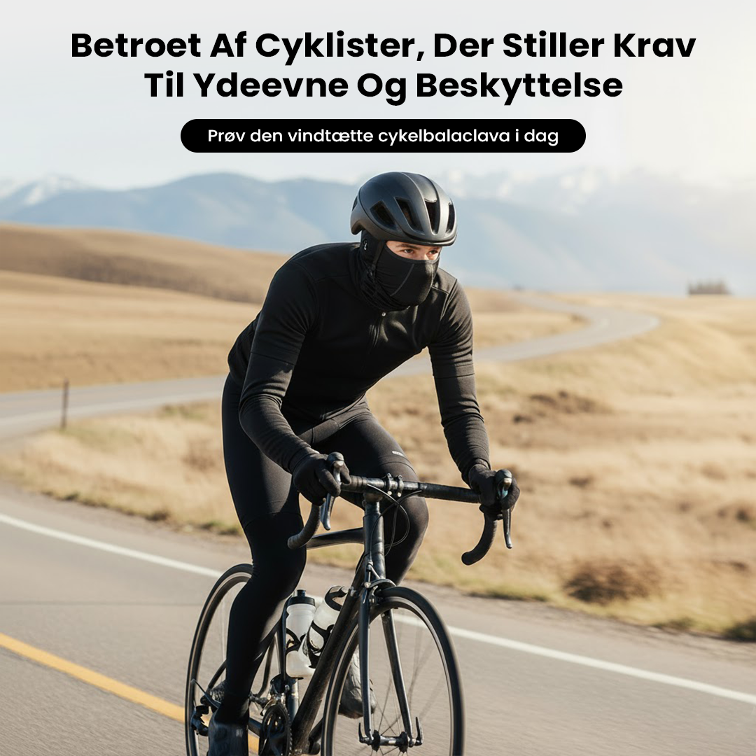 Vindafvisende cykelbalaklava termisk hals- og ansigtsdækning
