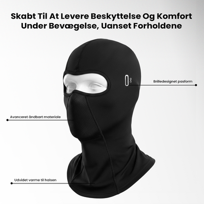 Vindafvisende cykelbalaklava termisk hals- og ansigtsdækning