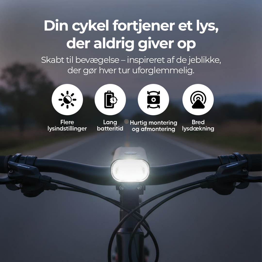 LumenRides Max Drive Forlygte til Cykel